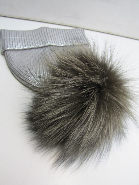 Pelzbommel, Mützenbommel echt Fuchs "loden grün" echt Pelz