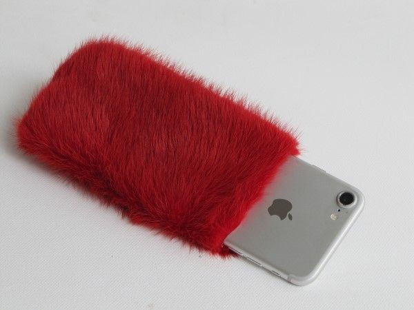 iphone 7 + iphone 8 Nerztasche Cover rot