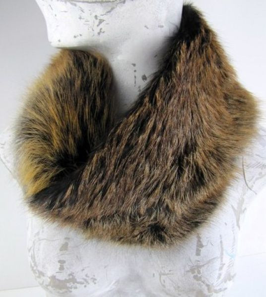 Pelzkragen Snood Rotfuchs dark natur